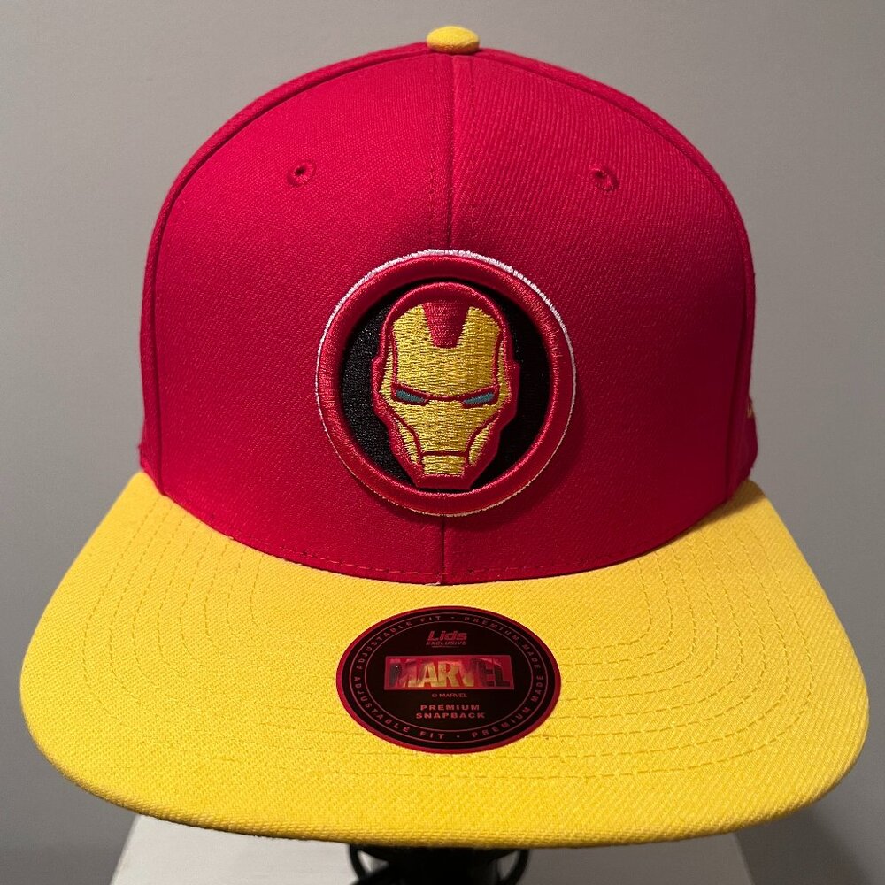 Iron Man Avengers Marvel Lids Premium Snapback Hat Red/Yellow